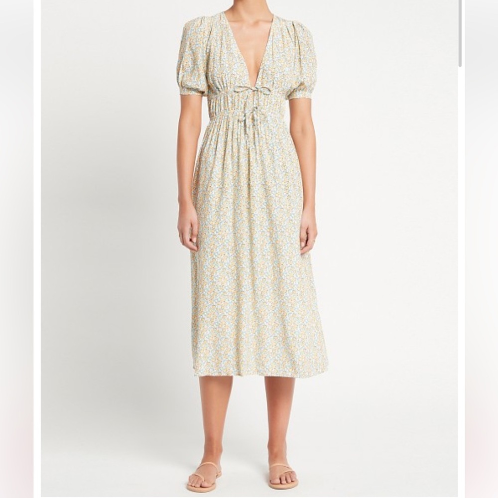 • Faithfull the Brand • Patrinico Midi Dress Sabinosa Floral
Yellow / Blue US 4